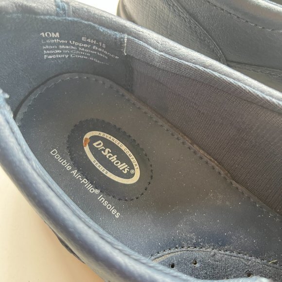 Dr. Scholls 902337 Womens‎ Side Zipper Navy Blue Leather Comfort Loafers … - Picture 3 of 8